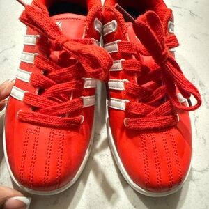 K-Swiss Kids Red and White Sneakers